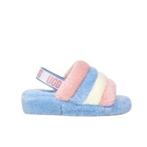 Pink and blue pride fluff yea UGG slippers